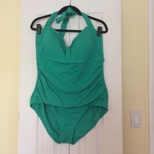 Jantzen Jungle Green Halter Swimsuit 20